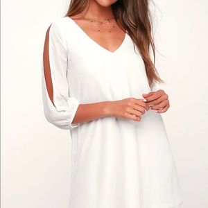 White/ivory roomy shift dress